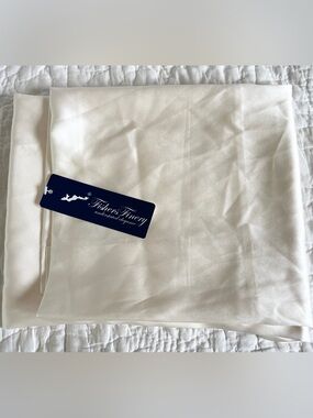 Fishers Finery 25 mm Pure Mulberry Silk King Pillowcase Ivory NEW w/minor flaw